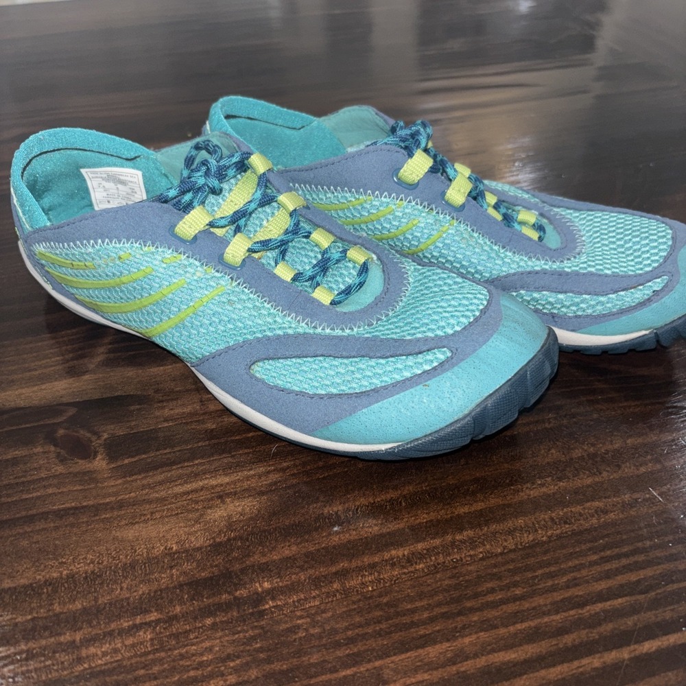 Merrell Pace Glove Women's 7.5 Minimalist Barefoot Shoes Sneakers Caribbean Sea